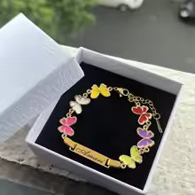 Butterfly Chain Colorful Bangles