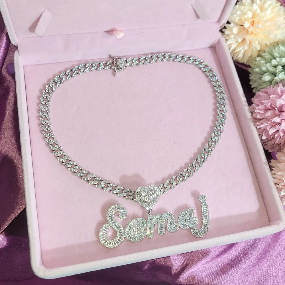 Icy Hearts” pendant necklace