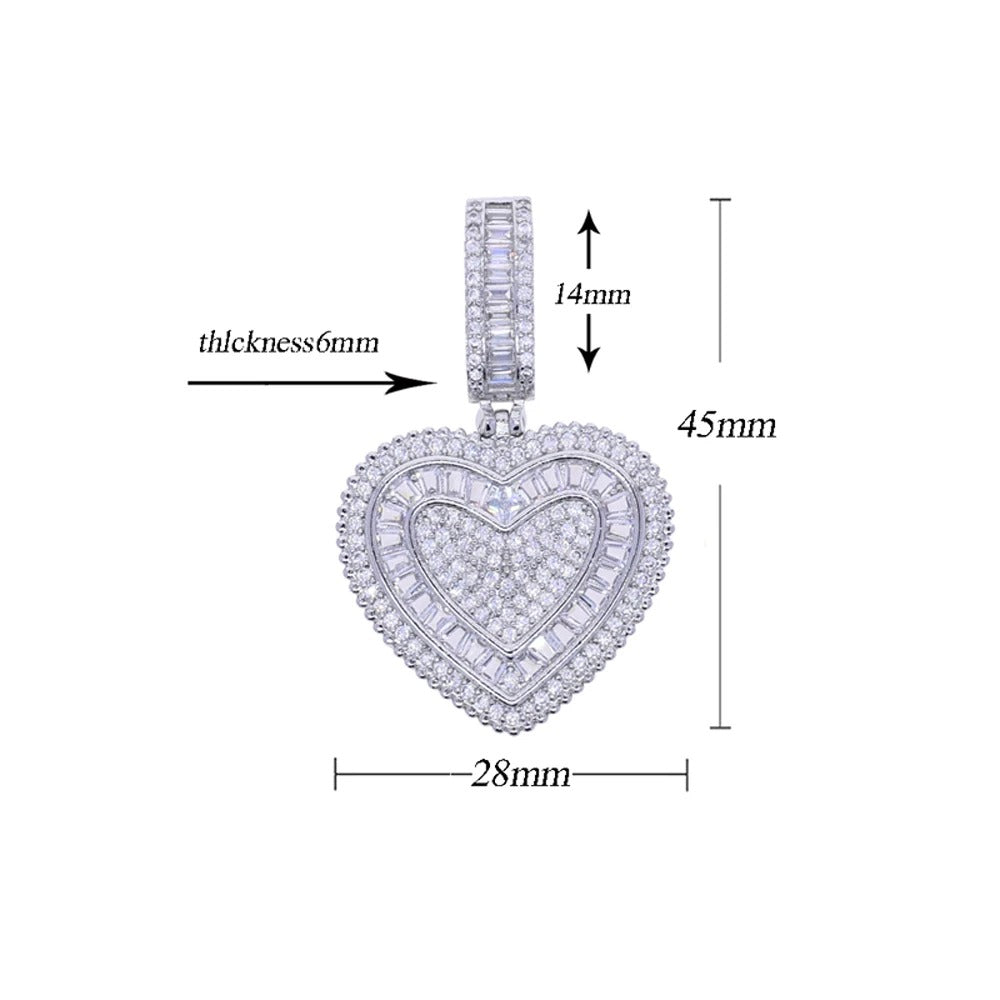 Icy Hearts” pendant necklace