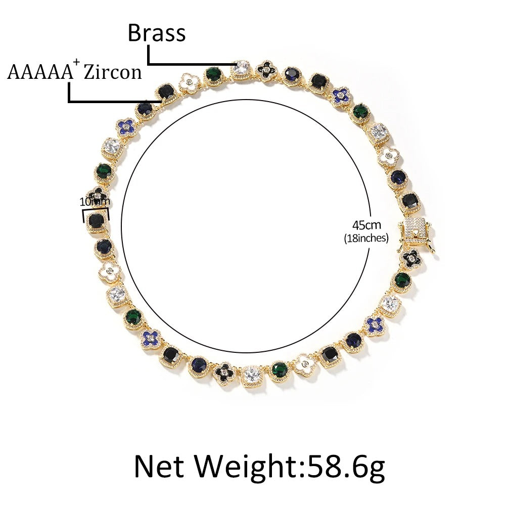 Rainbows n Studs” necklace